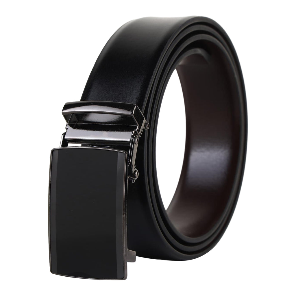 Premium Italian Leather Reversible Waist Belt with Autolock Buckle, Style 3