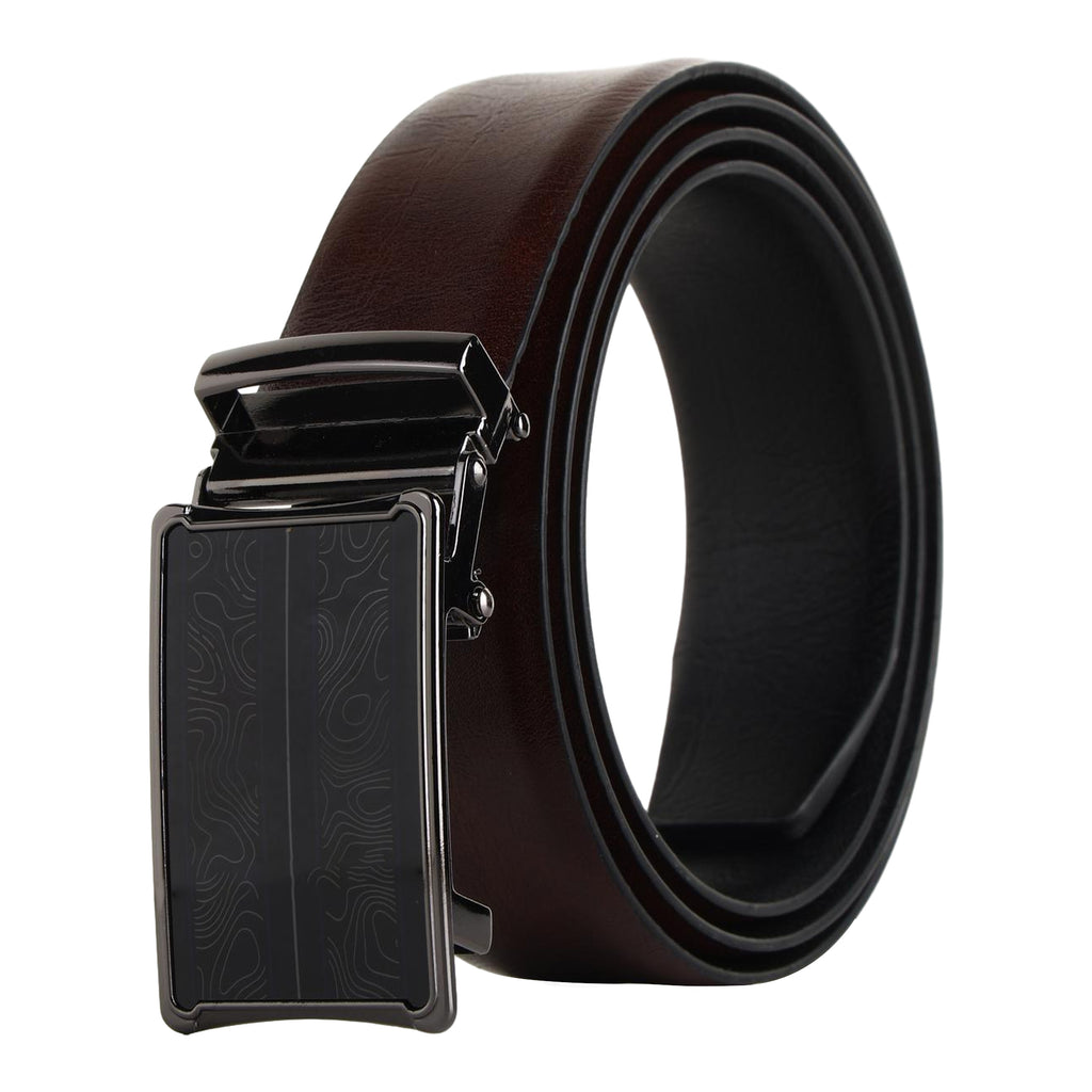 Premium Leather Reversible Waist Belt with Autolock Buckle, Style 3