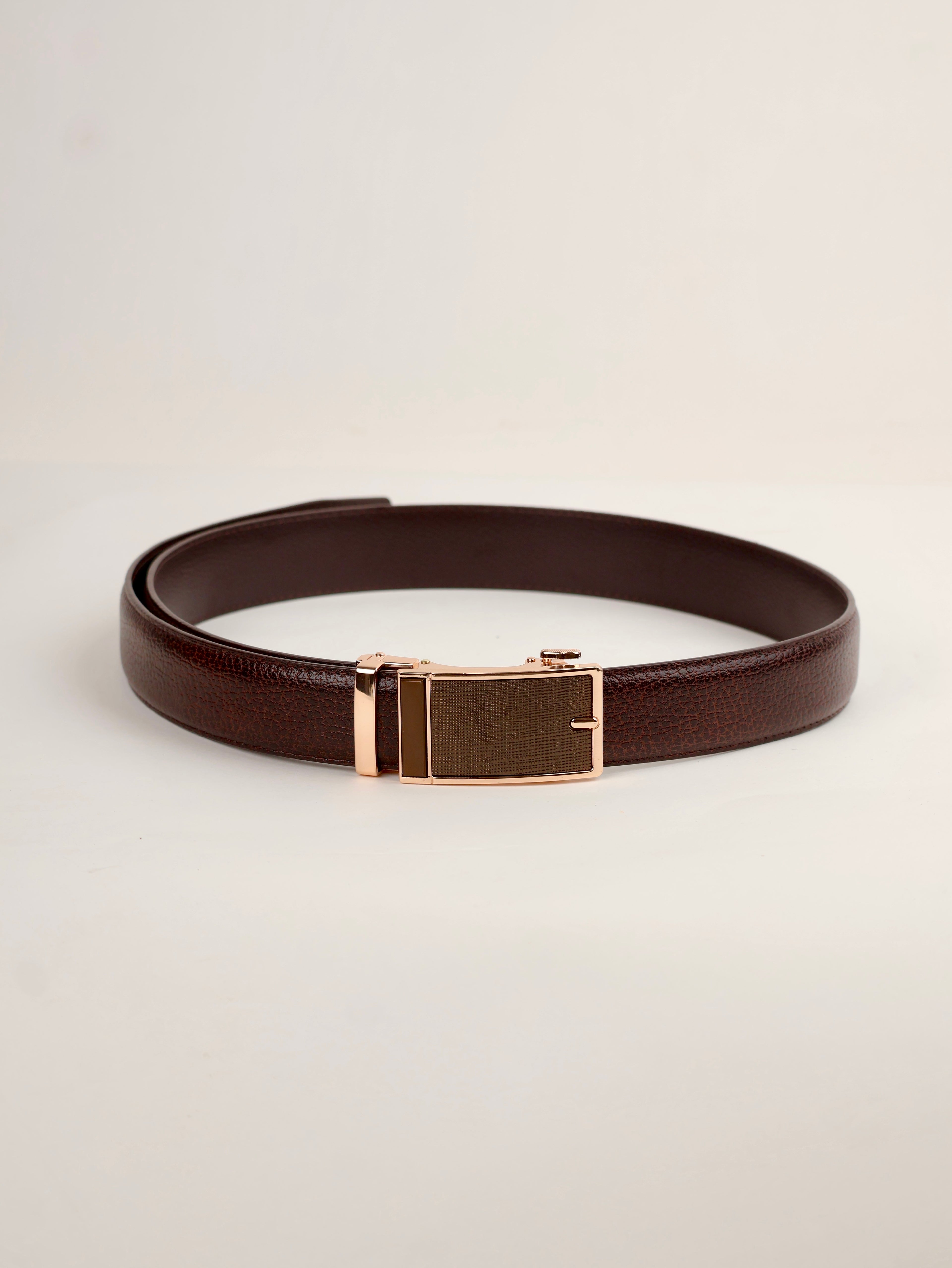 Aurum Ledger Premium Leather Ratchet Belt