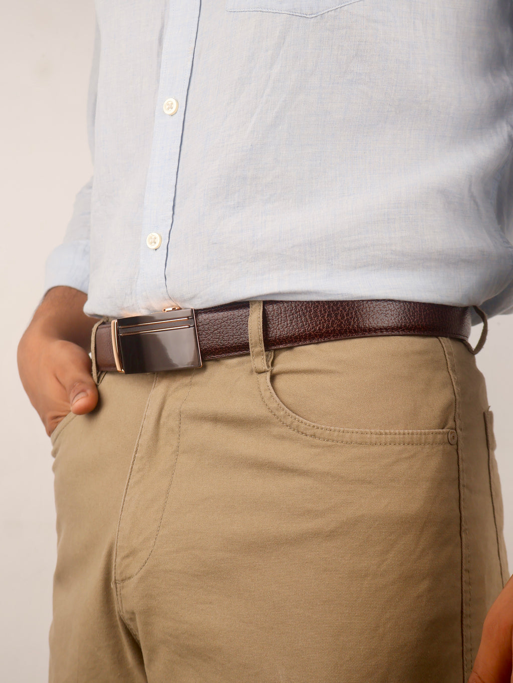 Aurum Mercer Premium Leather Ratchet Belt