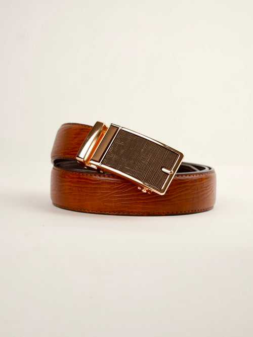 Aurum Ledger Premium Leather Ratchet Belt