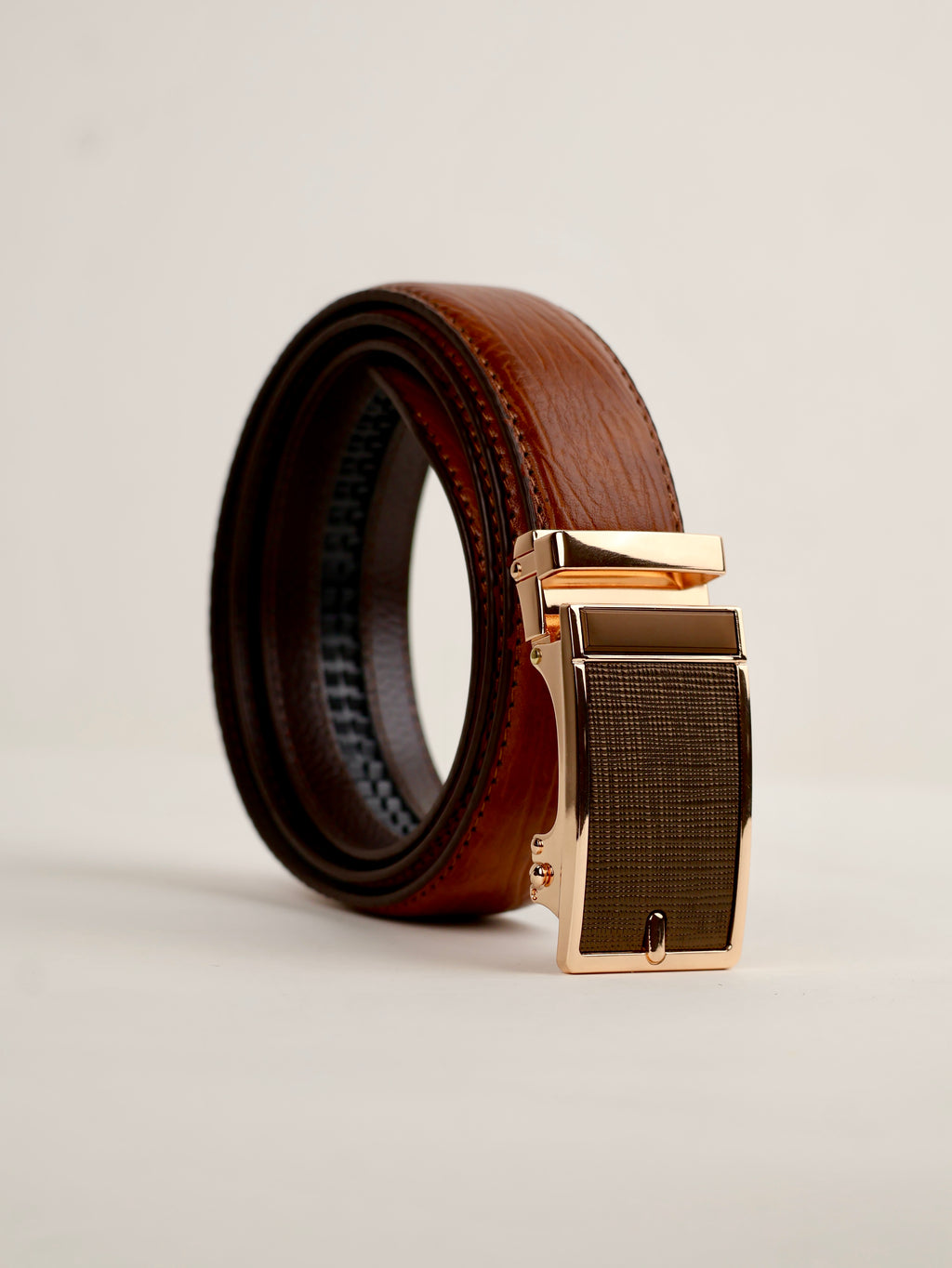 Aurum Ledger Premium Leather Ratchet Belt