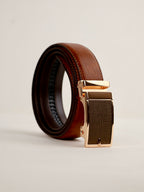 Aurum Ledger Premium Leather Ratchet Belt