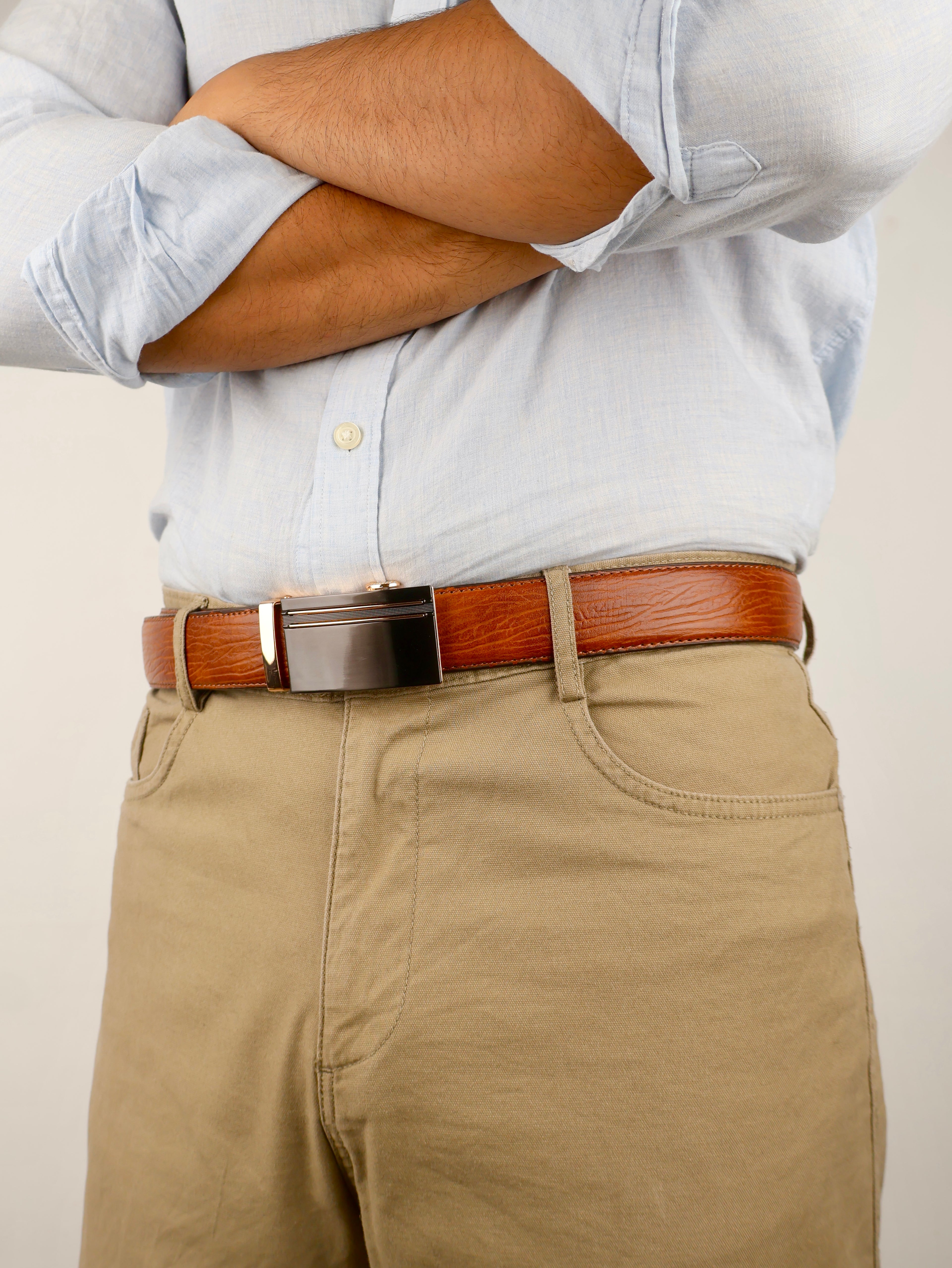 Aurum Mercer Premium Leather Ratchet Belt