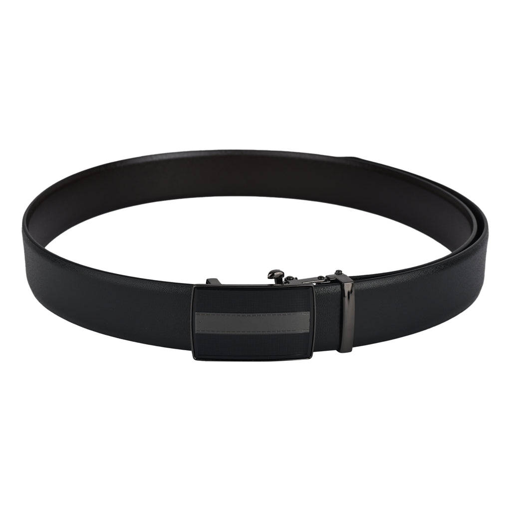 Moda B Premium Italian Leather Reversible Waist Belt, Autolock Buckle, Black and Brown, Fits Waist Size up to 44 Inches. For Men STYLE 3