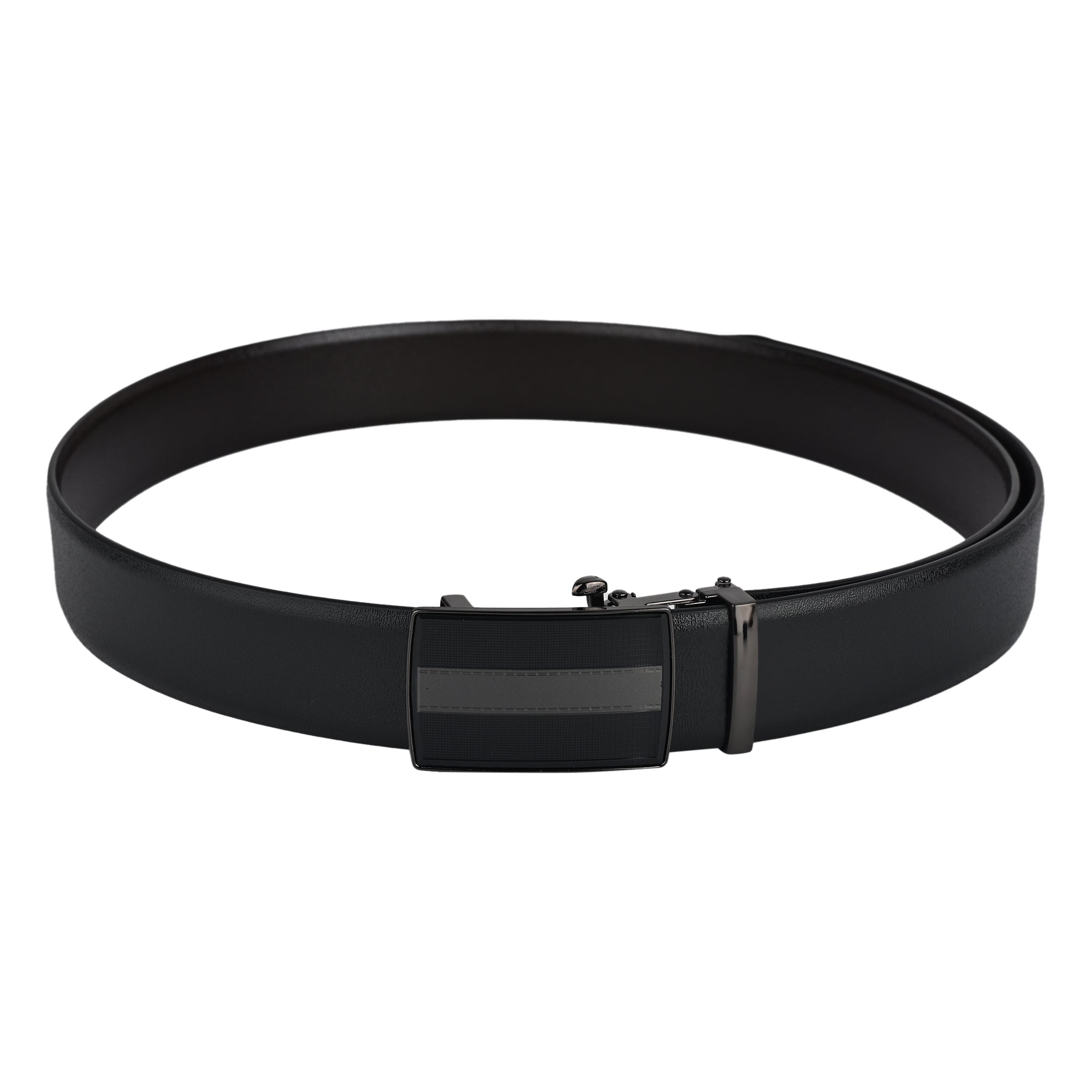 Moda B Premium Italian Leather Reversible Waist Belt, Autolock Buckle, Black and Brown, Fits Waist Size up to 44 Inches. For Men STYLE 3