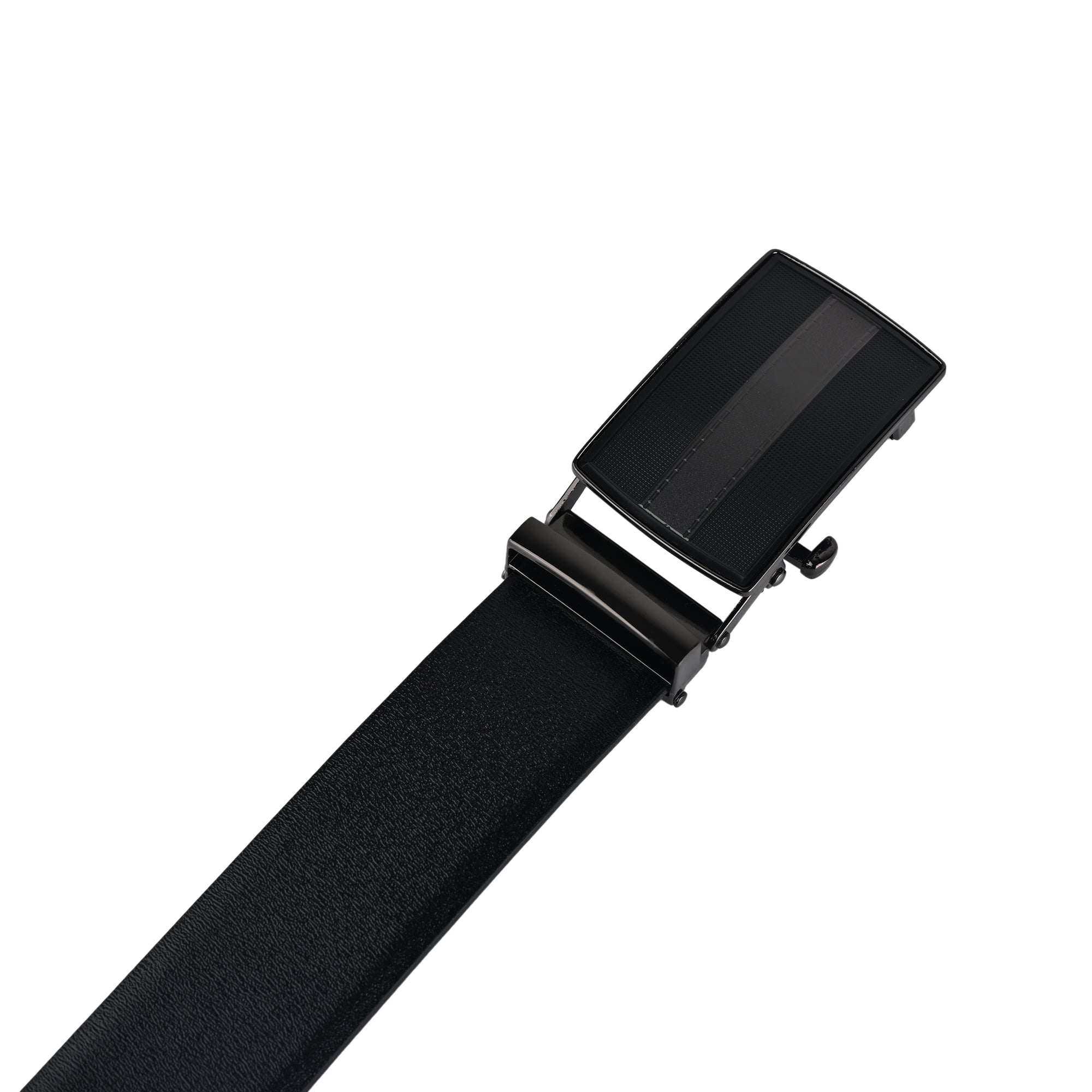 Moda B Premium Italian Leather Reversible Waist Belt, Autolock Buckle, Black and Brown, Fits Waist Size up to 44 Inches. For Men STYLE 3