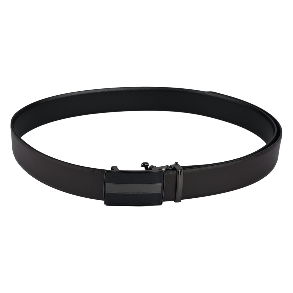 Moda B Premium Italian Leather Reversible Waist Belt, Autolock Buckle, Black and Brown, Fits Waist Size up to 44 Inches. For Men STYLE 3