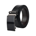 Moda B Premium Italian Leather Reversible Waist Belt, Autolock Buckle, Black and Brown, Fits Waist Size up to 44 Inches. For Men STYLE 4
