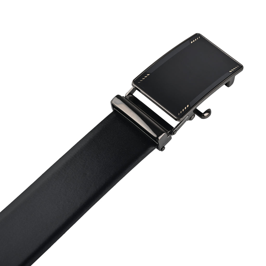 Moda B Premium Italian Leather Reversible Waist Belt, Autolock Buckle, Black and Brown, Fits Waist Size up to 44 Inches. For Men STYLE 4