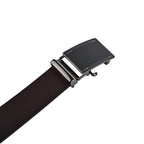 Moda B Premium Italian Leather Reversible Waist Belt, Autolock Buckle, Black and Brown, Fits Waist Size up to 44 Inches. For Men STYLE 4