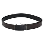 Moda B Premium Italian Leather Reversible Waist Belt, Autolock Buckle, Black and Brown, Fits Waist Size up to 44 Inches. For Men STYLE 4