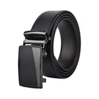 Moda B Premium Italian Leather Reversible Waist Belt, Autolock Buckle, Black and Brown, Fits Waist Size up to 44 Inches. For Men STYLE 1