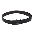 Moda B Premium Italian Leather Reversible Waist Belt, Autolock Buckle, Black and Brown, Fits Waist Size up to 44 Inches. For Men STYLE 1