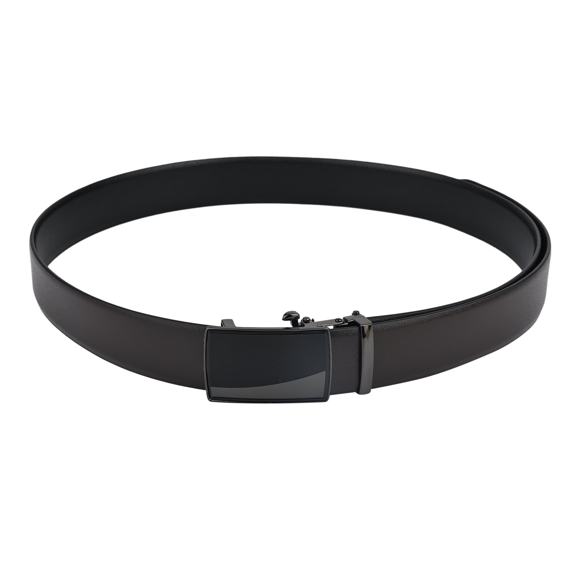 Moda B Premium Italian Leather Reversible Waist Belt, Autolock Buckle, Black and Brown, Fits Waist Size up to 44 Inches. For Men STYLE 1