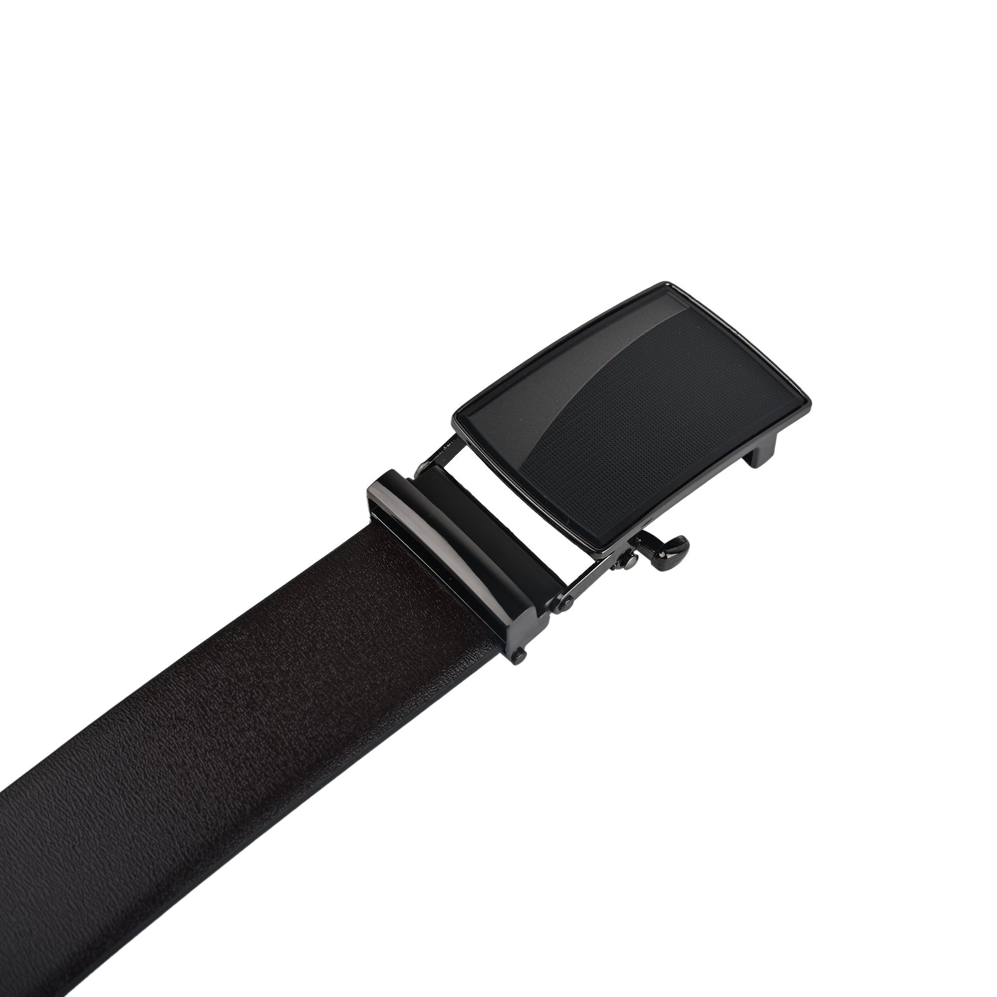 Moda B Premium Italian Leather Reversible Waist Belt, Autolock Buckle, Black and Brown, Fits Waist Size up to 44 Inches. For Men STYLE 1