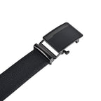Moda B Premium Leather Reversible Waist Belt, Autolock Buckle, Black and Brown, Fits Waist Size up to 44 Inches. For Men. STYLE 5