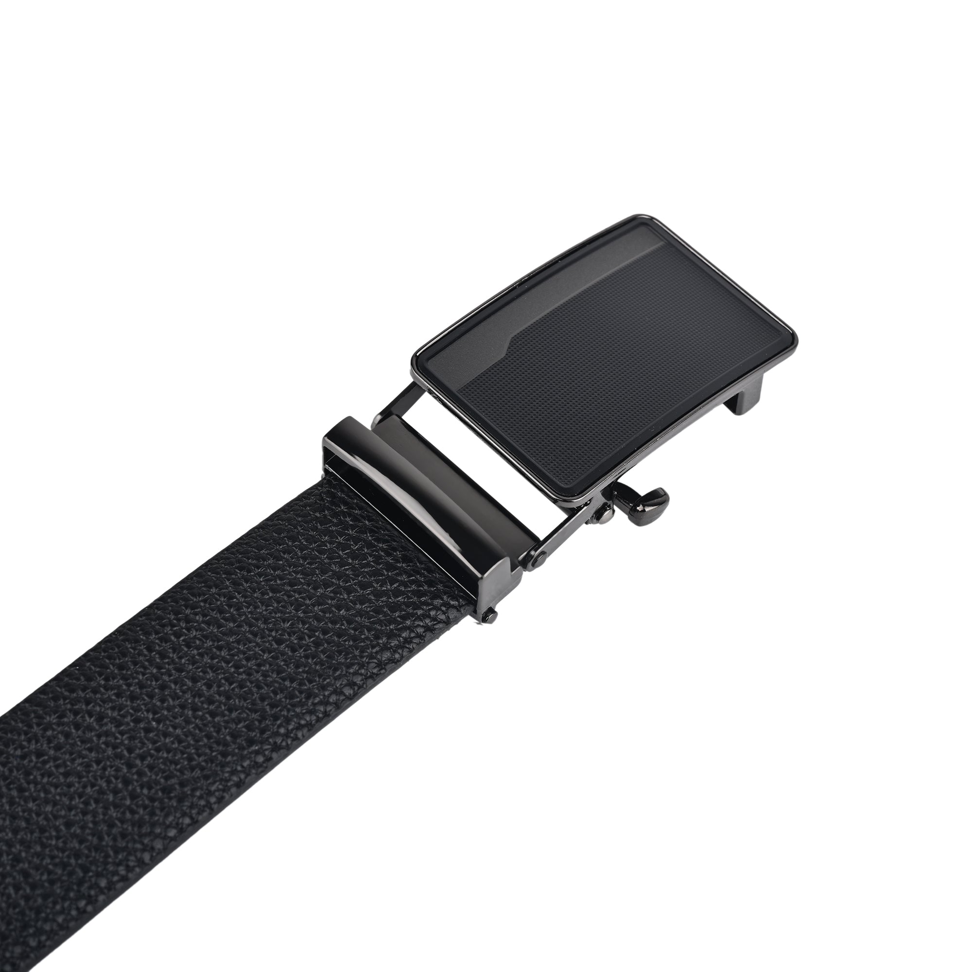 Moda B Premium Leather Reversible Waist Belt, Autolock Buckle, Black and Brown, Fits Waist Size up to 44 Inches. For Men. STYLE 5