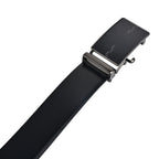 Moda B Premium Italian Leather Reversible Waist Belt, Autolock Buckle, Black and Brown, Fits Waist Size up to 44 Inches. For Men STYLE 5