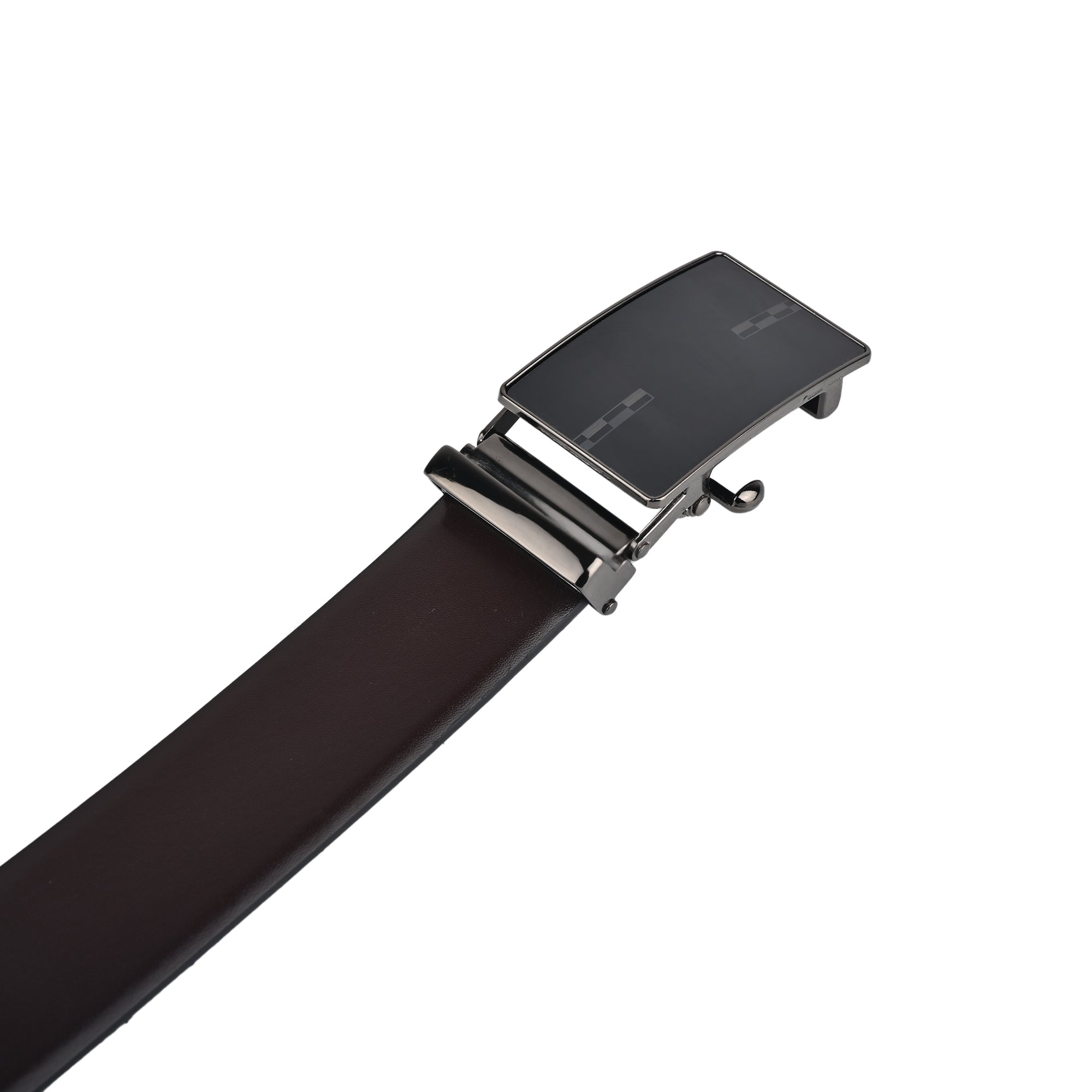 Moda B Premium Italian Leather Reversible Waist Belt, Autolock Buckle, Black and Brown, Fits Waist Size up to 44 Inches. For Men STYLE 5