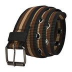 SATYA STRIPE – Unisex Woven Fabric Belt | Casual Wear | Pin Buckle | 30-38 Inches Waist Size | for Men & Women