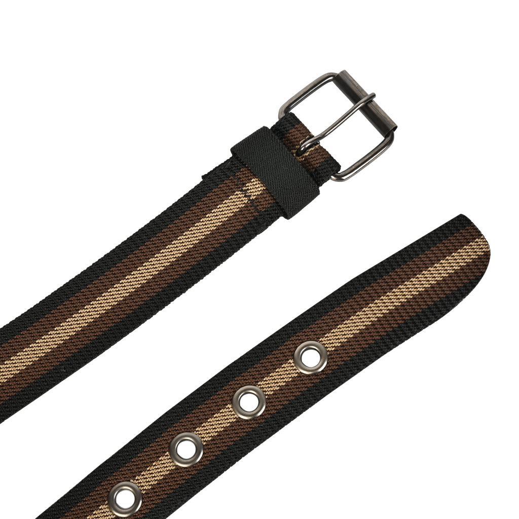 SATYA STRIPE – Unisex Woven Fabric Belt | Casual Wear | Pin Buckle | 30-38 Inches Waist Size | for Men & Women
