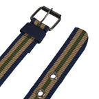 SATYA STRIPE – Unisex Woven Fabric Belt | Casual Wear | Pin Buckle | 30-38 Inches Waist Size | for Men & Women