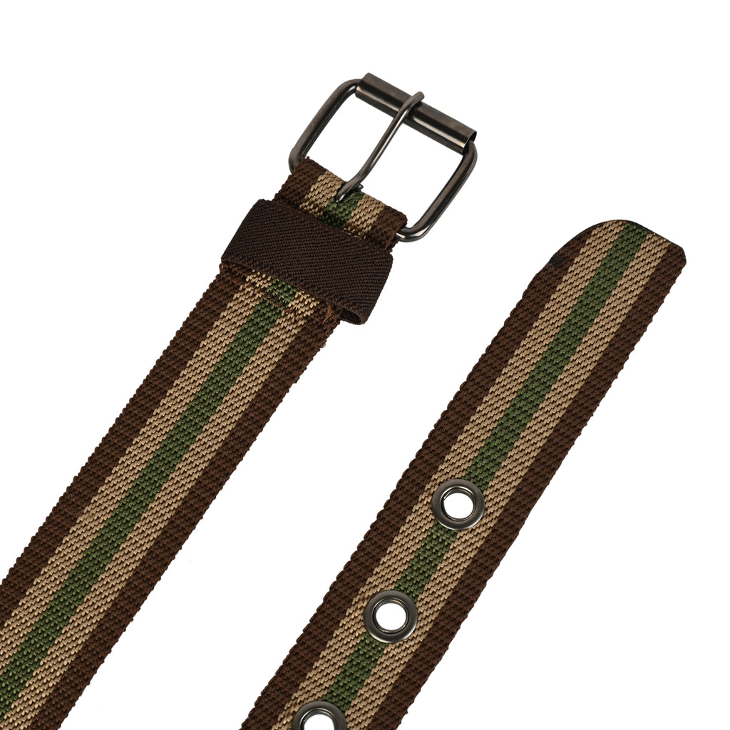 SATYA STRIPE – Unisex Woven Fabric Belt | Casual Wear | Pin Buckle | 30-38 Inches Waist Size | for Men & Women