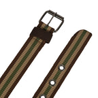 SATYA STRIPE – Unisex Woven Fabric Belt | Casual Wear | Pin Buckle | 30-38 Inches Waist Size | for Men & Women