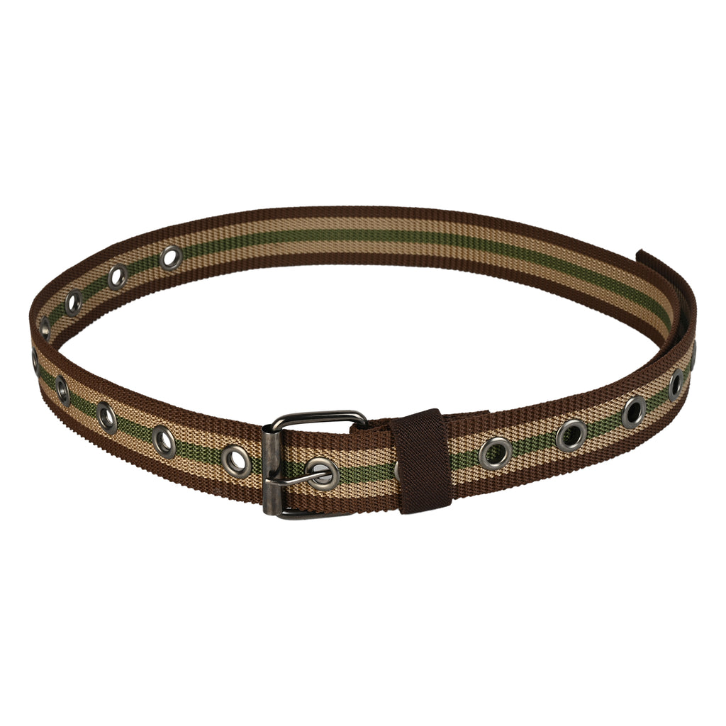 SATYA STRIPE – Unisex Woven Fabric Belt | Casual Wear | Pin Buckle | 30-38 Inches Waist Size | for Men & Women