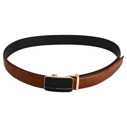 Moda B Aurum Arlune | Premium Leather Ratchet Buckal Waist Belt | 32-39 Inches Waist Size | Genuine Leather | For Men | Aurum Collection