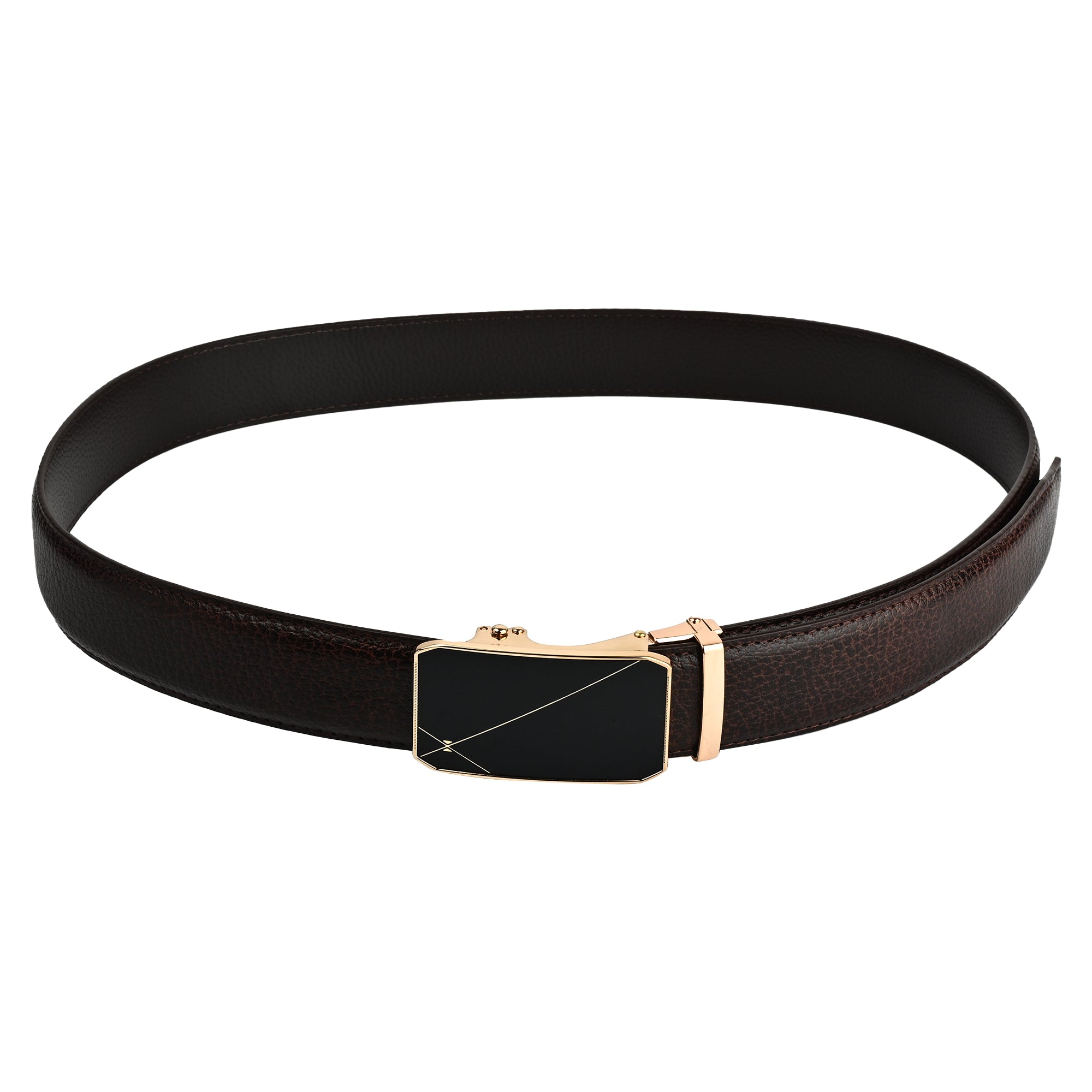 Moda B Aurum Mirage | Premium Leather Ratchet Buckal Waist Belt | 32-39 Inches Waist Size | Genuine Leather | For Men | Aurum Collection