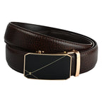 Moda B Aurum Mirage | Premium Leather Ratchet Buckal Waist Belt | 32-39 Inches Waist Size | Genuine Leather | For Men | Aurum Collection