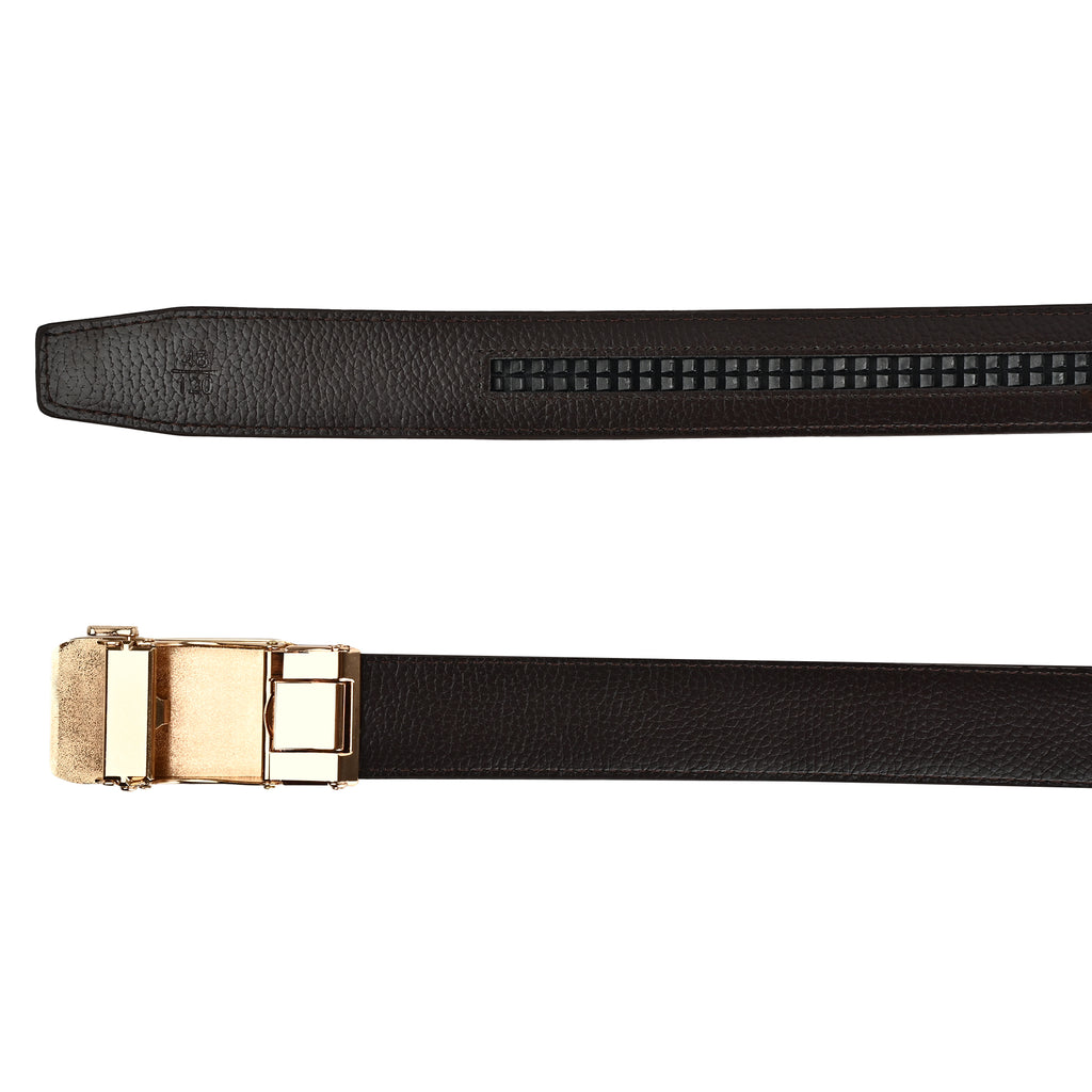 Moda B Aurum Arlune | Premium Leather Ratchet Buckal Waist Belt | 32-39 Inches Waist Size | Genuine Leather | For Men | Aurum Collection