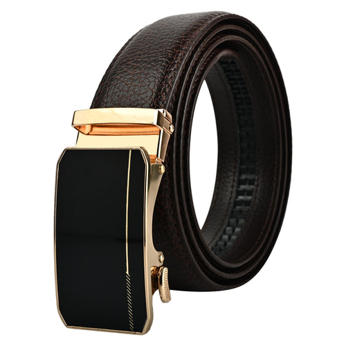 Moda B Aurum Cadence | Premium Leather Ratchet Buckal Waist Belt | 32-39 Inches Waist Size | Genuine Leather | For Men | Aurum Collection