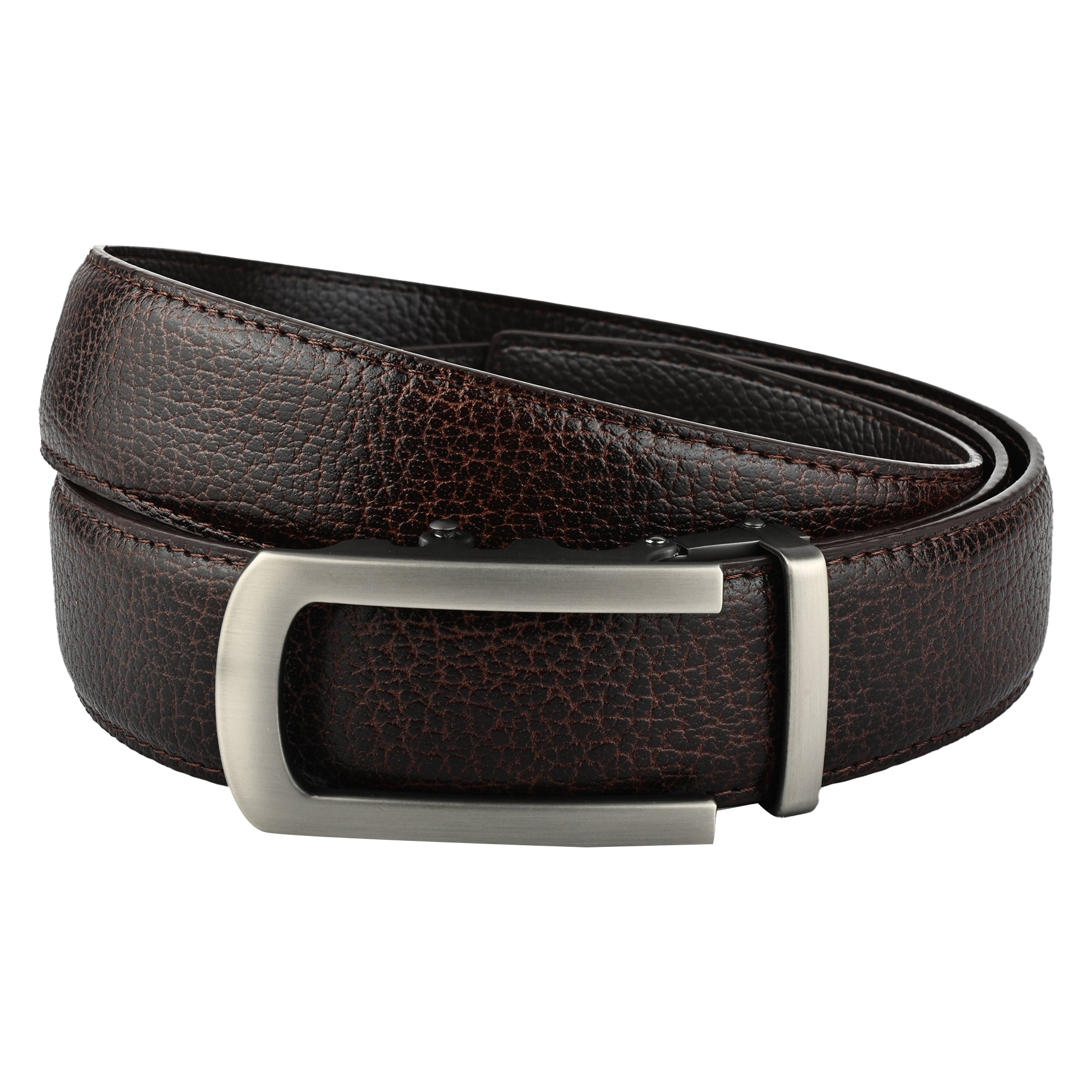 Moda B Monarch Sterling Slate | Premium Genuine Leather Ratchet Buckal Waist Belt | 32-39 Inches Waist Size | Genuine Leather | For Men | Monarch Collection