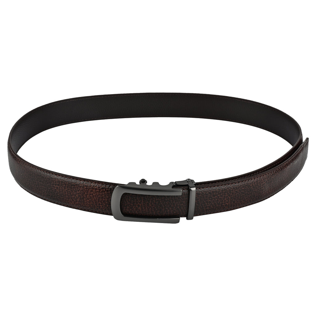 Moda B Monarch Noir Eclipse | Premium Leather Ratchet Buckal Waist Belt | 32-39 Inches Waist Size | Genuine Leather | For Men | Monarch Collection
