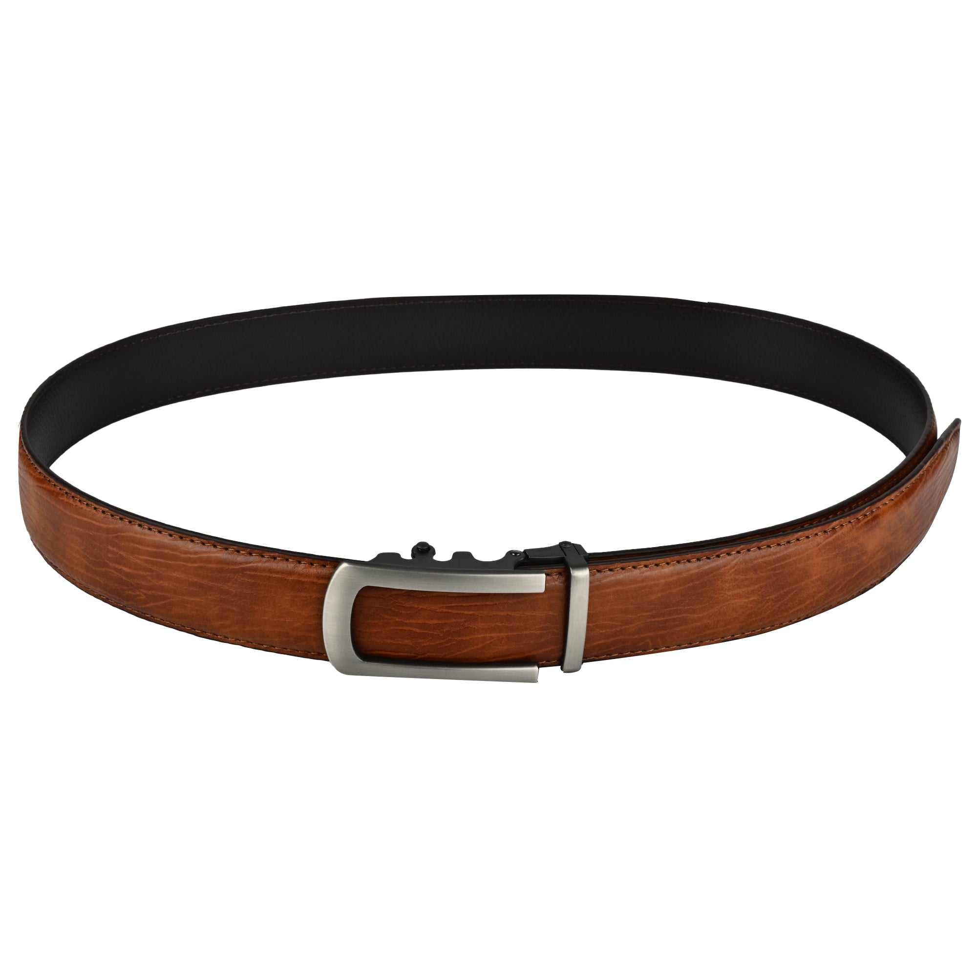 Moda B Monarch Sterling Slate | Premium Genuine Leather Ratchet Buckal Waist Belt | 32-39 Inches Waist Size | Genuine Leather | For Men | Monarch Collection