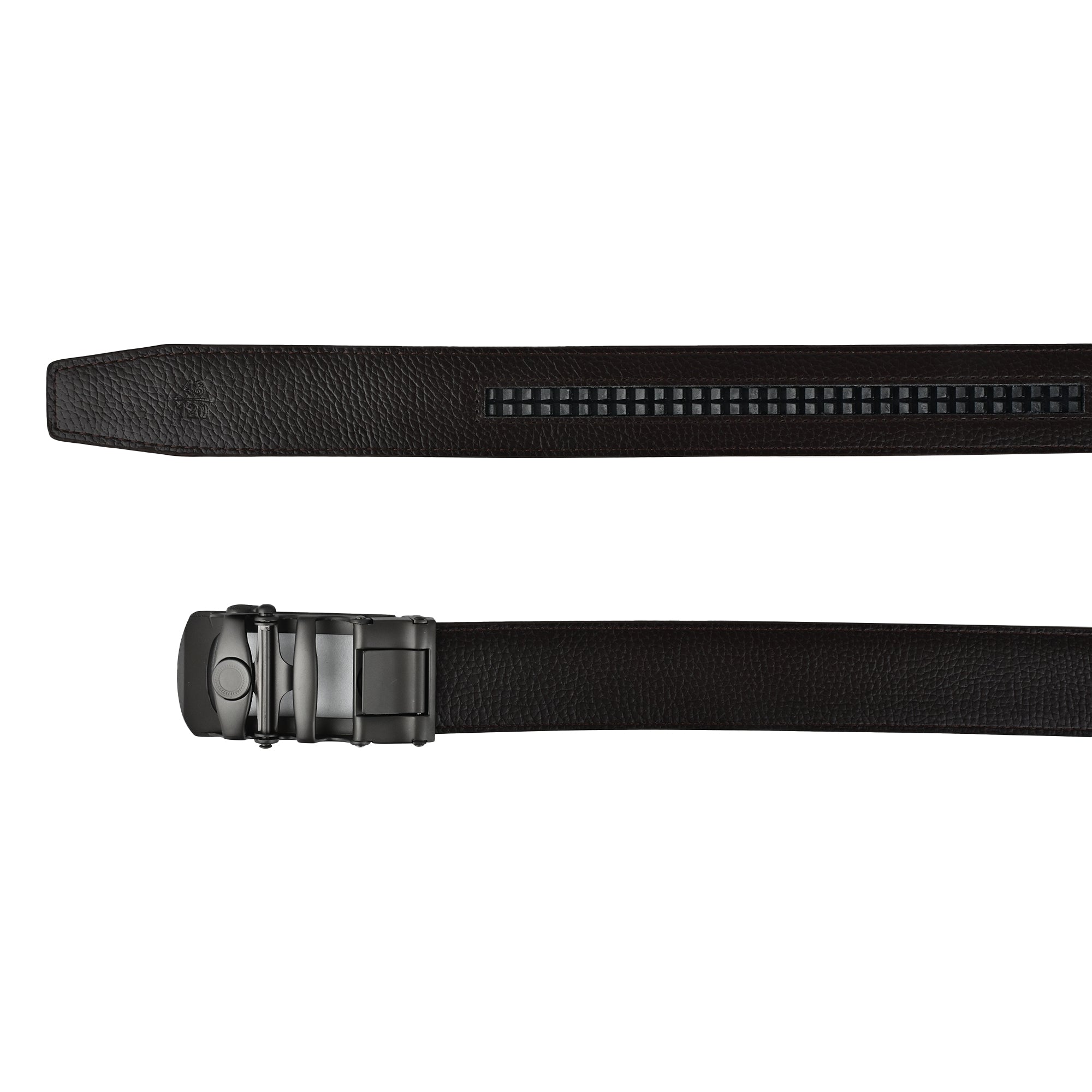 Moda B Monarch Sterling Slate | Premium Genuine Leather Ratchet Buckal Waist Belt | 32-39 Inches Waist Size | Genuine Leather | For Men | Monarch Collection