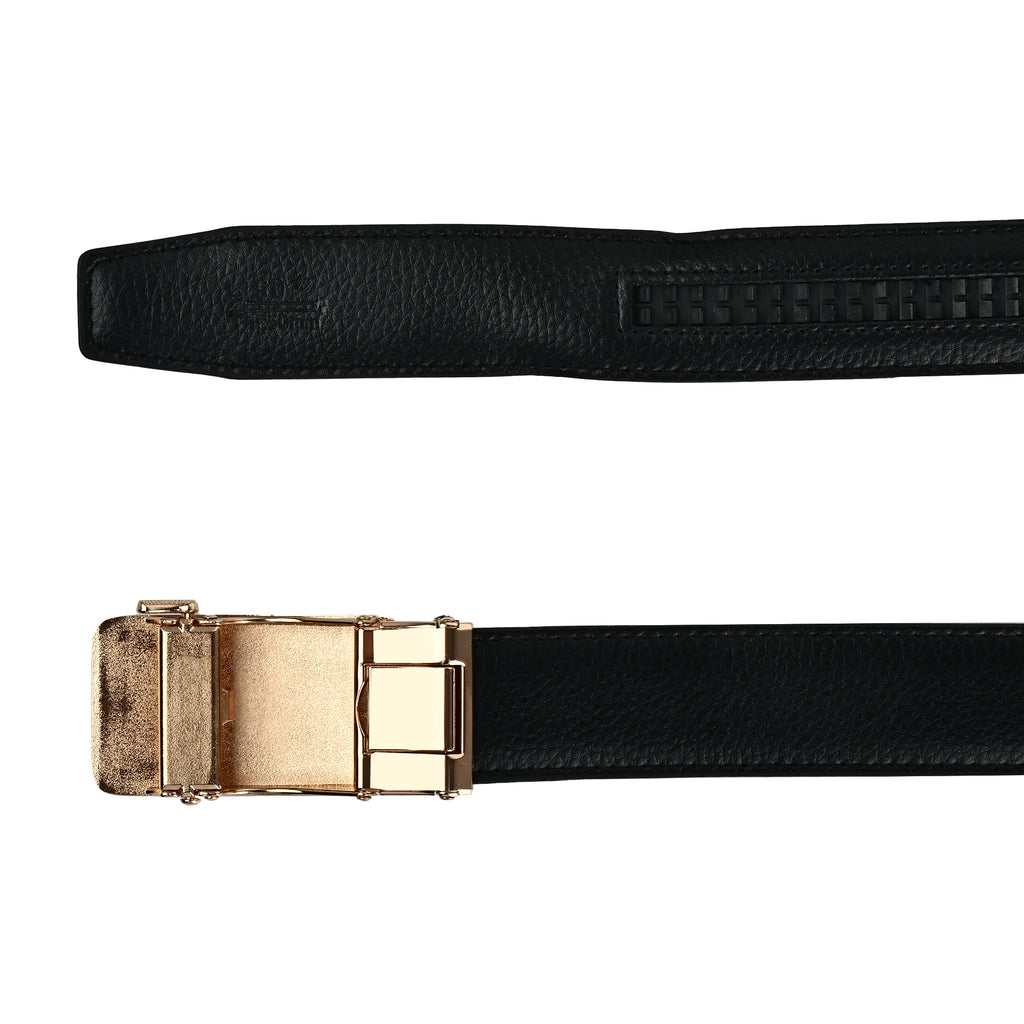 Moda B Aurum Mirage | Premium Leather Ratchet Buckal Waist Belt | 32-39 Inches Waist Size | Genuine Leather | For Men | Aurum Collection