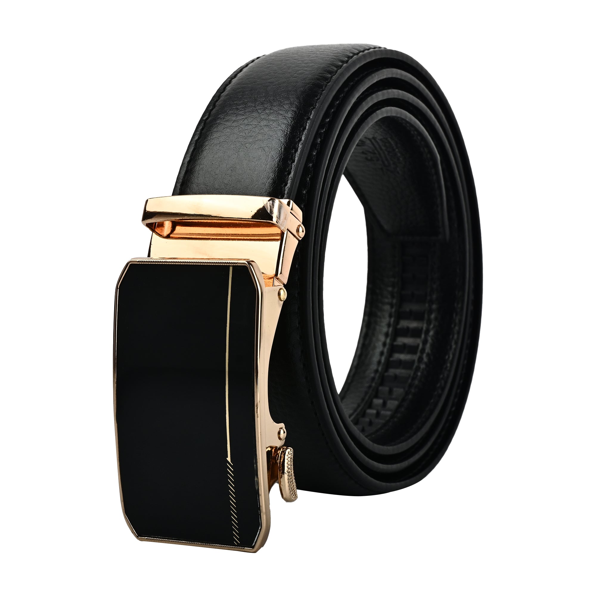 Moda B Aurum Cadence | Premium Leather Ratchet Buckal Waist Belt | 32-39 Inches Waist Size | Genuine Leather | For Men | Aurum Collection