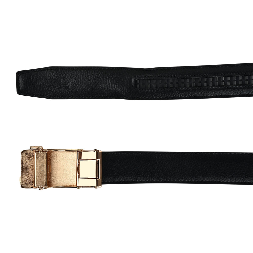 Moda B Aurum Mirage | Premium Leather Ratchet Buckal Waist Belt | 32-39 Inches Waist Size | Genuine Leather | For Men | Aurum Collection