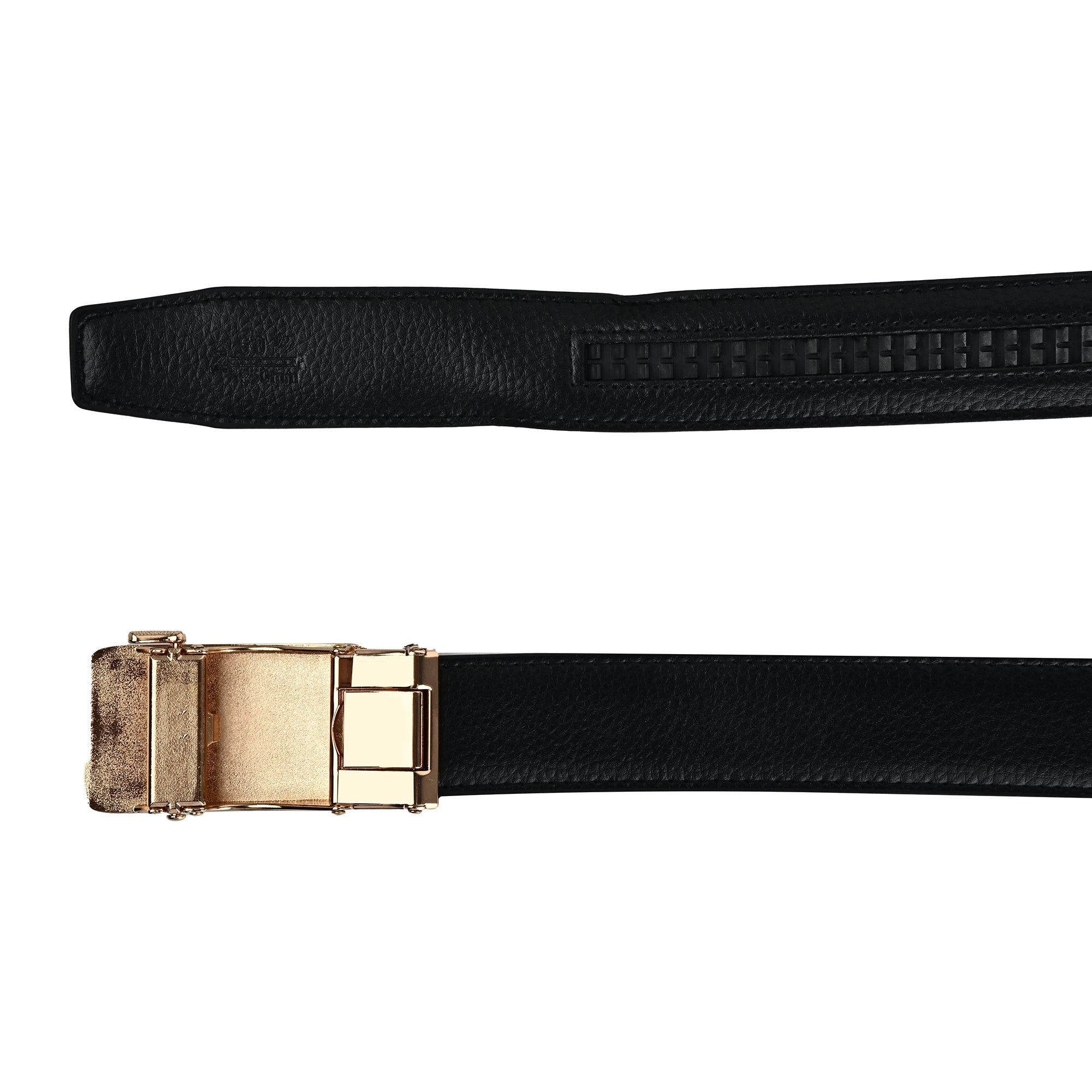 Moda B Aurum Mirage | Premium Leather Ratchet Buckal Waist Belt | 32-39 Inches Waist Size | Genuine Leather | For Men | Aurum Collection