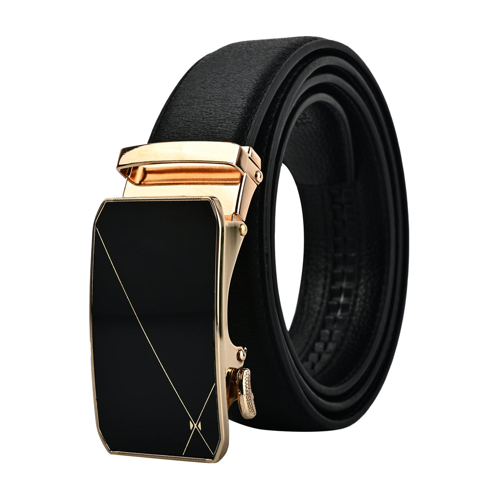 Moda B Aurum Mirage | Premium Leather Ratchet Buckal Waist Belt | 32-39 Inches Waist Size | Genuine Leather | For Men | Aurum Collection