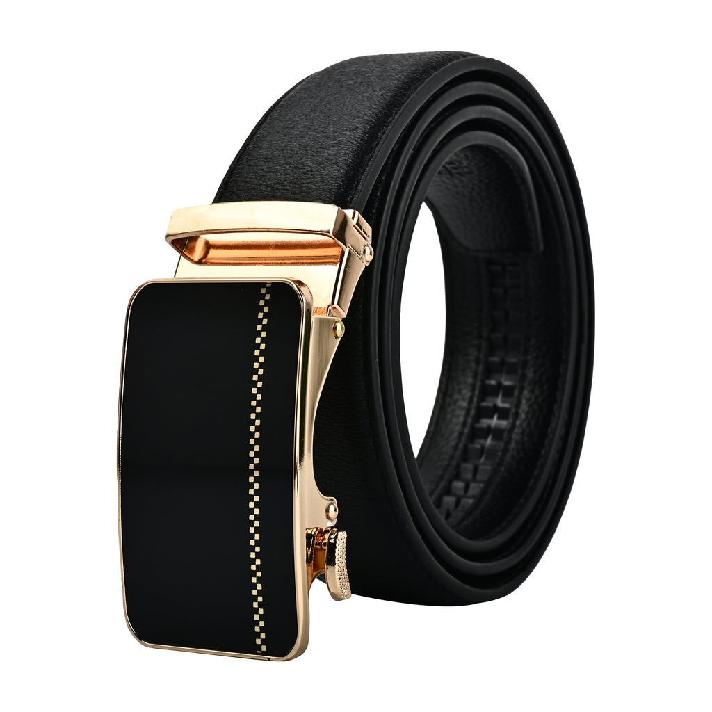 Moda B Aurum Reverie | Premium Leather Ratchet Buckal Waist Belt | 32-39 Inches Waist Size | Genuine Leather | For Men | Aurum Collection