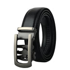 Moda B Monarch Sterling Slate | Premium Genuine Leather Ratchet Buckal Waist Belt | 32-39 Inches Waist Size | Genuine Leather | For Men | Monarch Collection