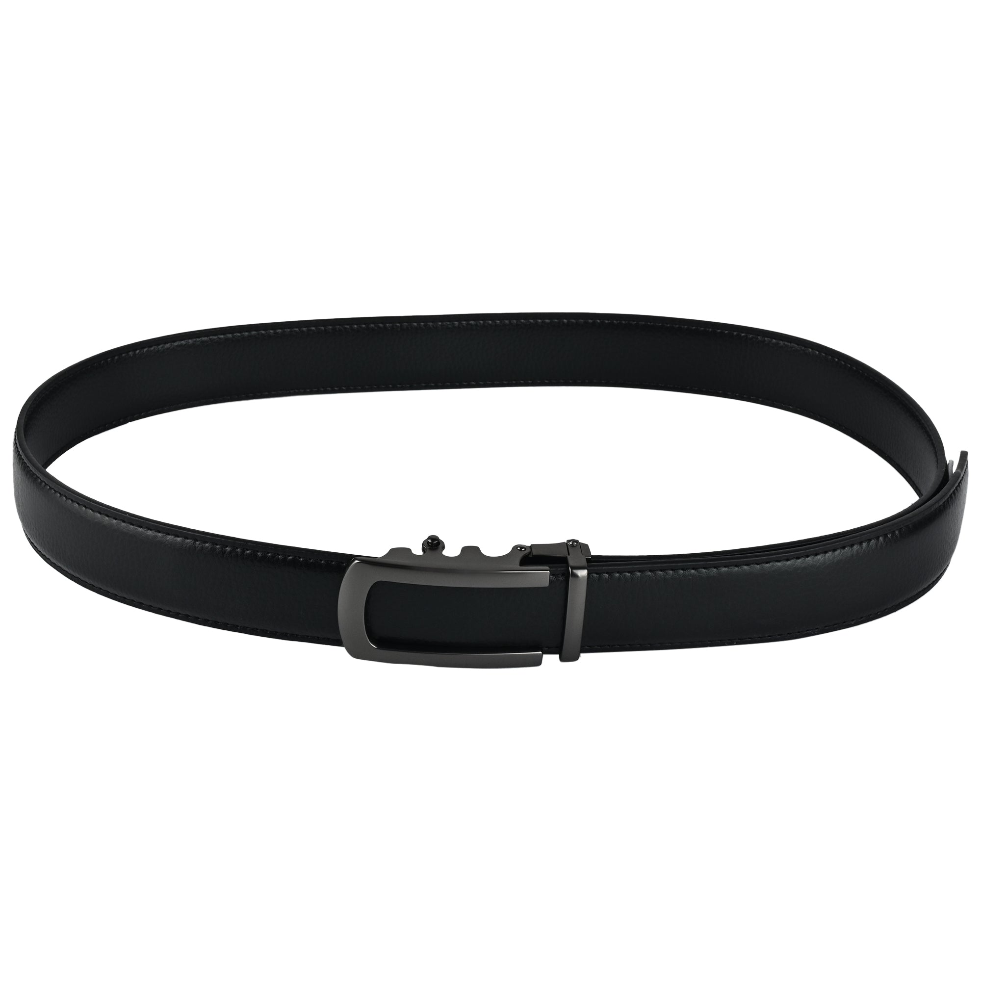 Moda B Monarch Noir Eclipse | Premium Leather Ratchet Buckal Waist Belt | 32-39 Inches Waist Size | Genuine Leather | For Men | Monarch Collection
