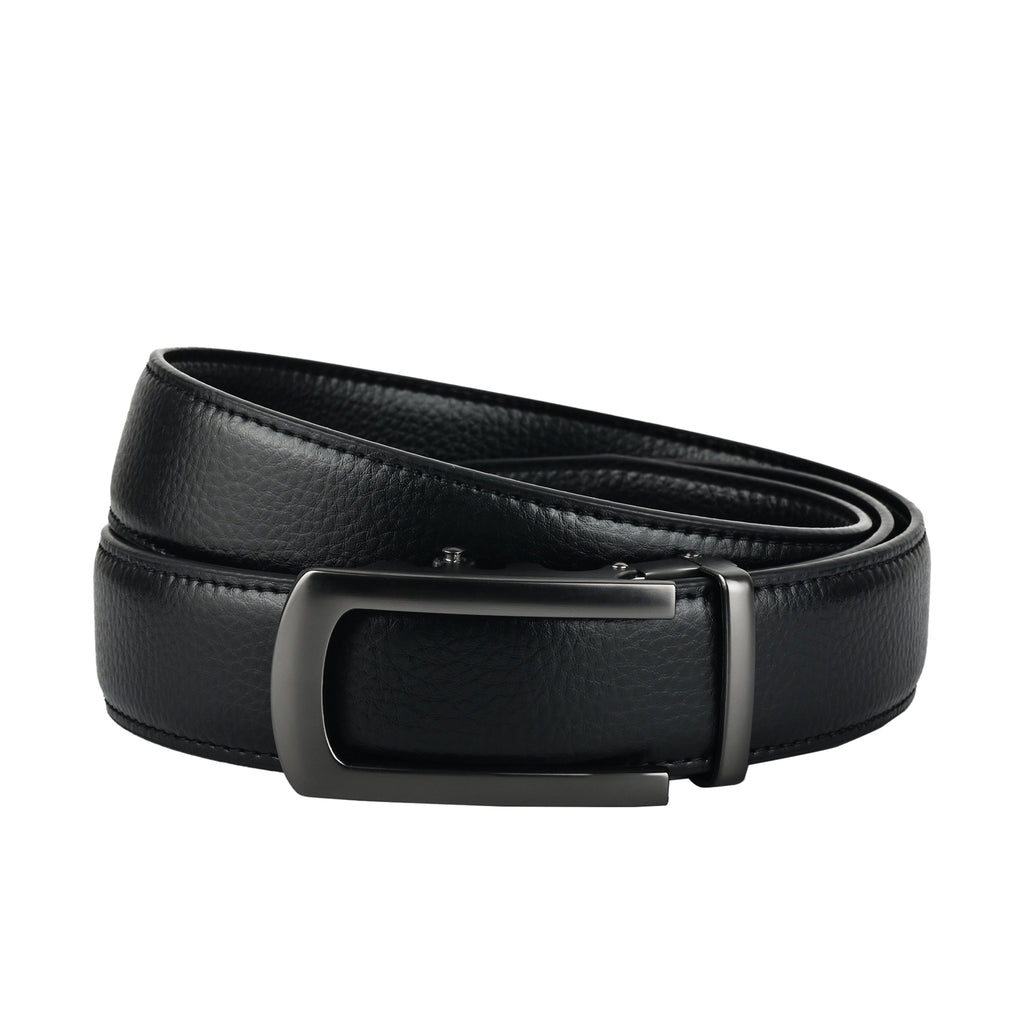 Moda B Monarch Noir Eclipse | Premium Leather Ratchet Buckal Waist Belt | 32-39 Inches Waist Size | Genuine Leather | For Men | Monarch Collection