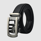 Moda B Monarch Sterling Slate | Premium Genuine Leather Ratchet Buckal Waist Belt | 32-39 Inches Waist Size | Genuine Leather | For Men | Monarch Collection