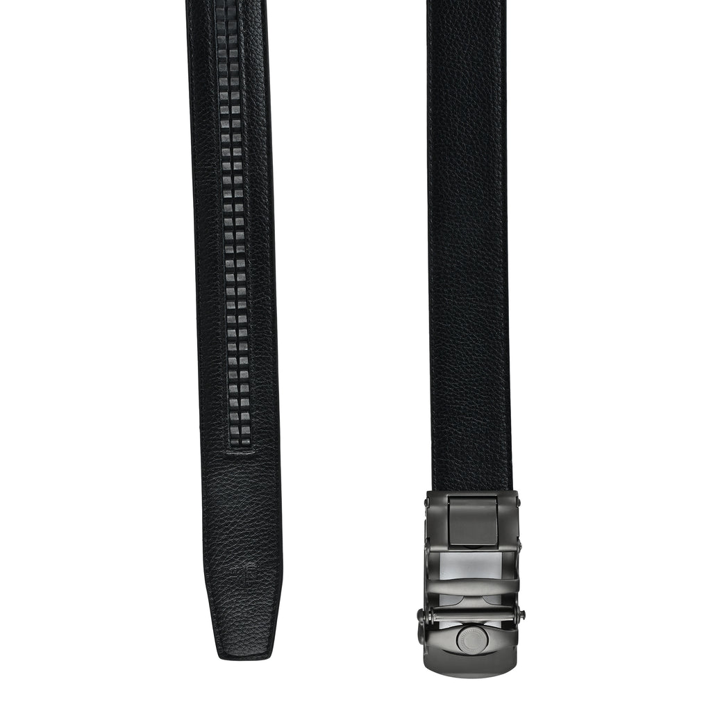 Moda B Monarch Sterling Slate | Premium Genuine Leather Ratchet Buckal Waist Belt | 32-39 Inches Waist Size | Genuine Leather | For Men | Monarch Collection